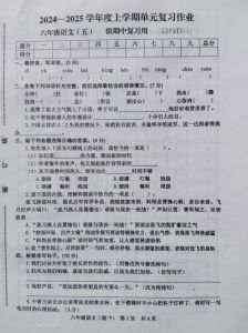 语文人教版六年级上册试卷_测知识，指方向，助提升，看懂才能进步快！