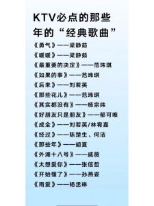 ktv十大必点歌曲80_重温80后青春记忆，周慧敏陈慧琳等经典老歌！