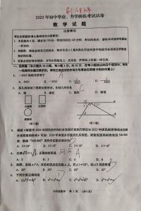 岳阳县一模数学2025年试卷_规范涂写细节决定成败，考题考空间思维数形结合统计，解综合题要提升能力